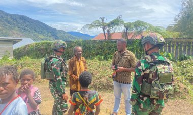 Wujudkan Kemanunggalan TNI dan Rakyat, Satgas Yonif 711/Raksatama Optimalkan Komsos Paniai